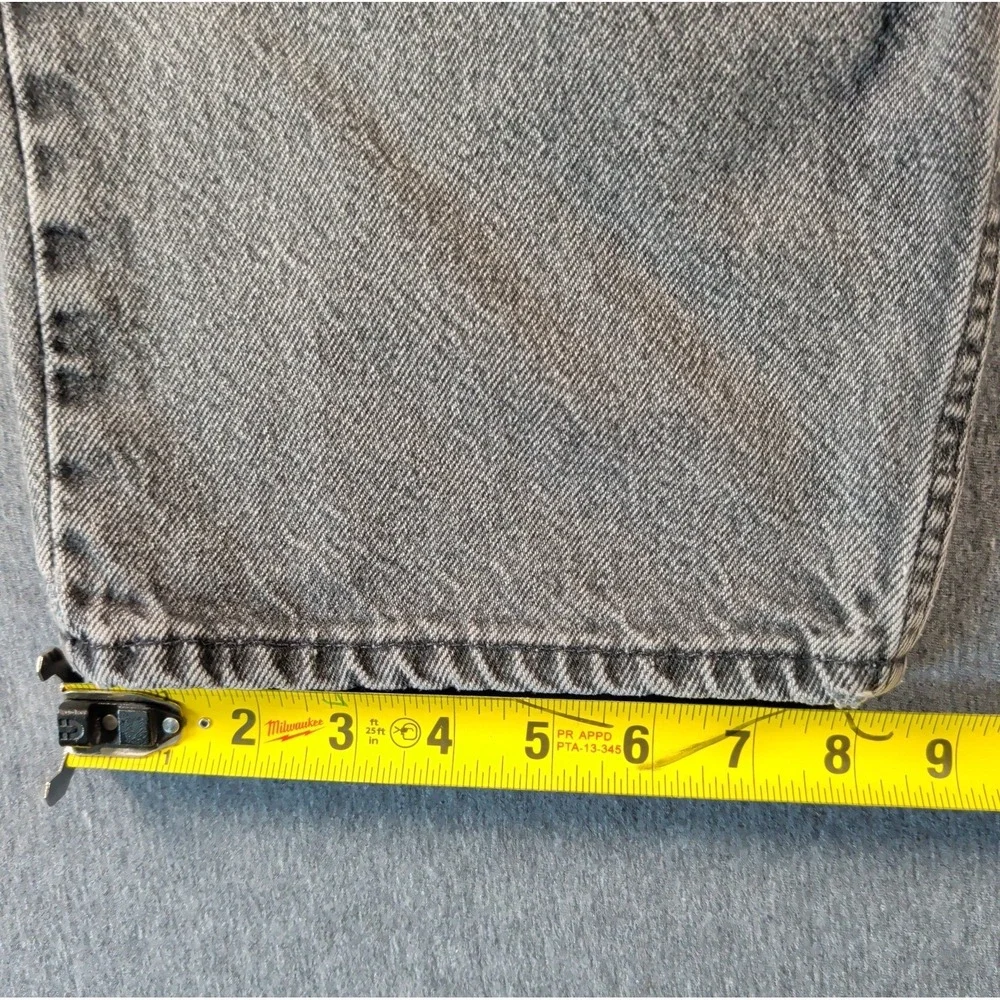 VTG 90s Levis 550 Black Denim Orange Tab Shorts Men 26W Grunge 1993 USA Student